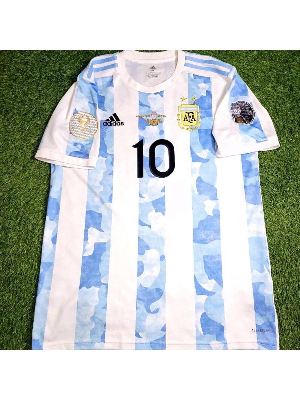 Messi Argentina 2020 2021 2022 COPA AMERICA FINAL Soccer Jersey M SKU# GE5475